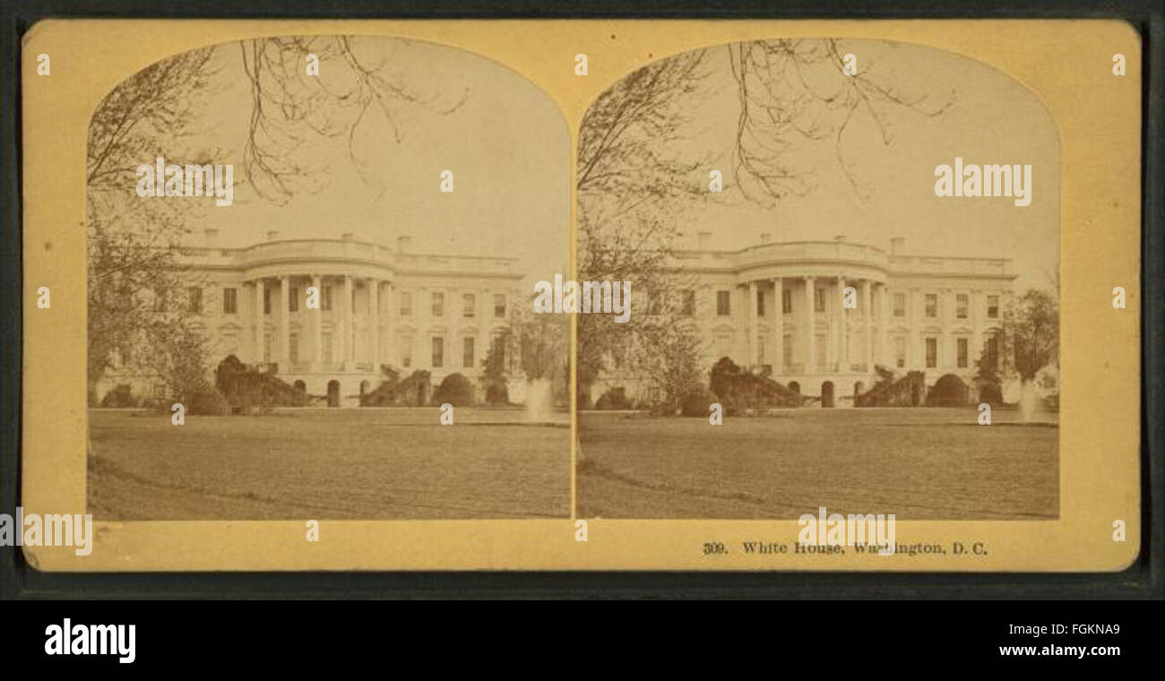 La Casa Blanca, Washington, D.C, por Kilburn hermanos Foto de stock