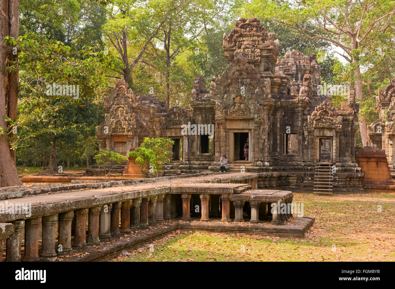 Las ruinas de Chay decir Thevoda en Siem Reap, Camboya Foto de stock