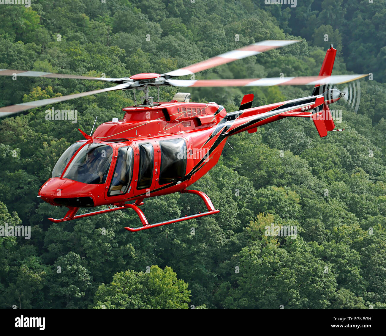 Los helicópteros fotografiado aire-aire Foto de stock