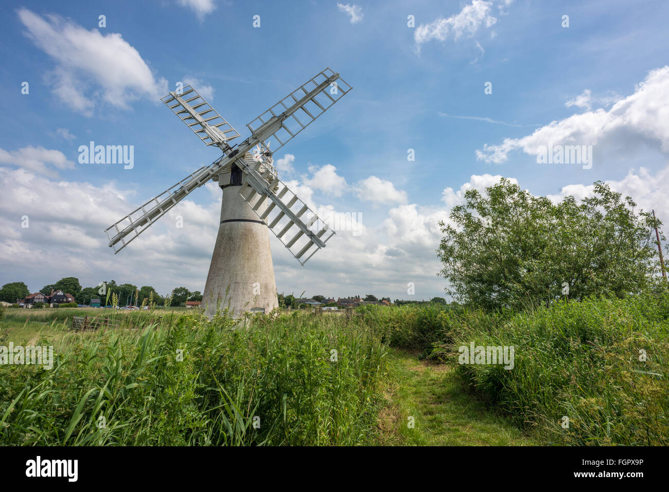 El Windmill en Thurne, Norfolk, Inglaterra, Reino Unido. Foto de stock