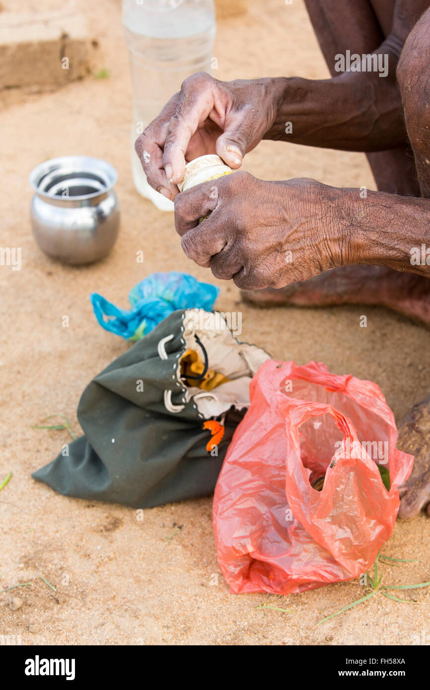 La India, Tamil Nadu, Pondicherry aera. La vida rural en los pueblos