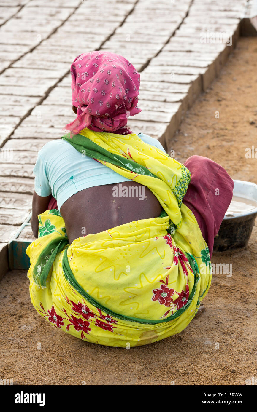 La India, Tamil Nadu, Pondicherry aera. La vida rural en los pueblos