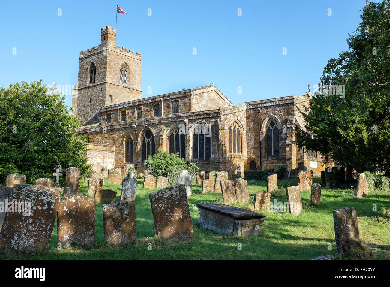La Iglesia de Santa María, la Virgen, Cropredy, Oxfordshire, Inglaterra Foto de stock