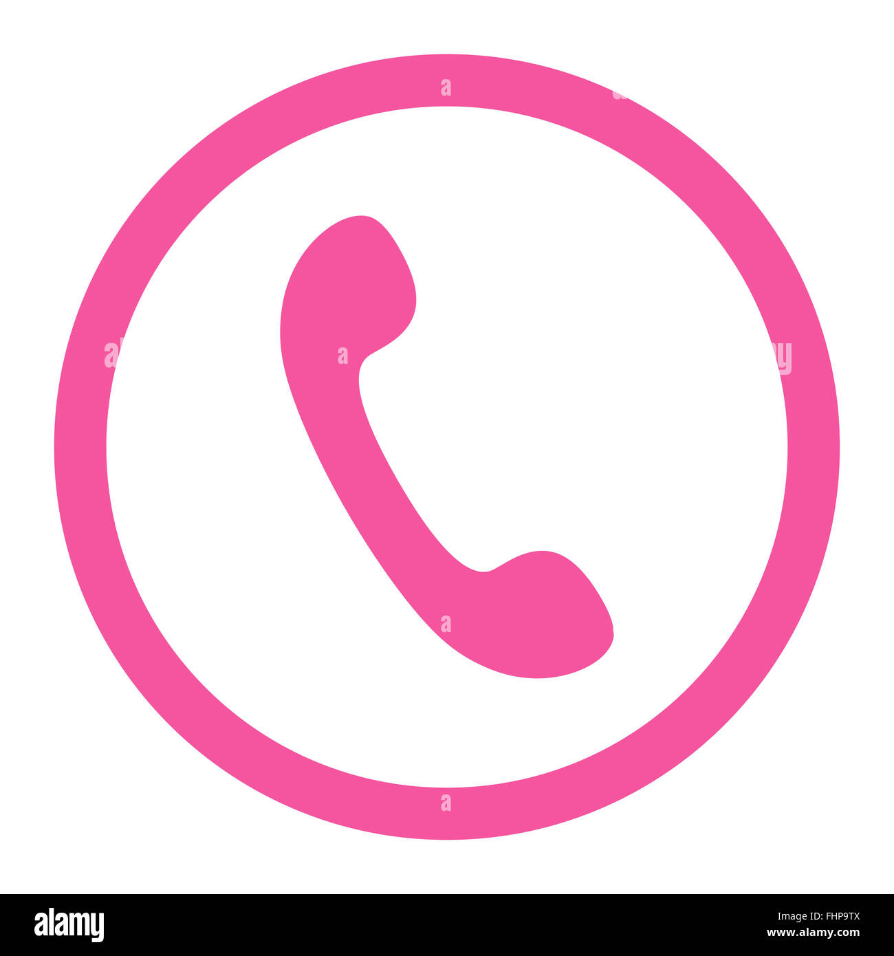 Teléfono de color rosa planas redondeadas icono vectorial Fotografía de  stock - Alamy