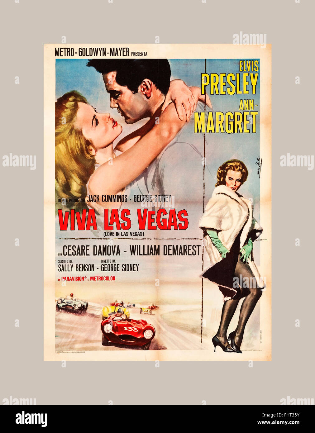 Póster de película protagonizada por Elvis Presley "Viva Las Vegas" con Ann Margret Mayo 20, (EE.UU Fotografía de stock -