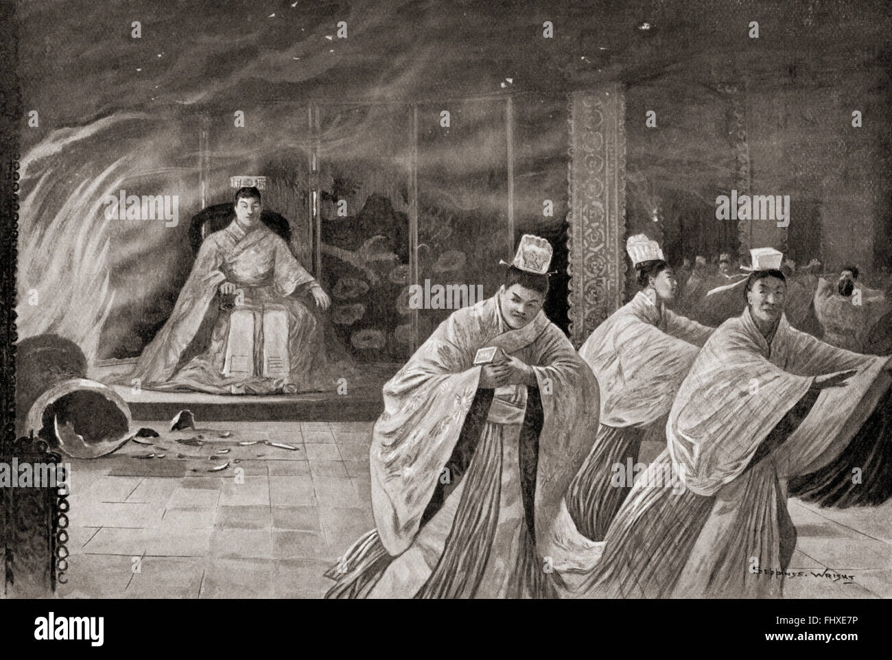 El emperador Aizong de Jin, nacido Wányán Shǒuxù Jurchen, emperador de