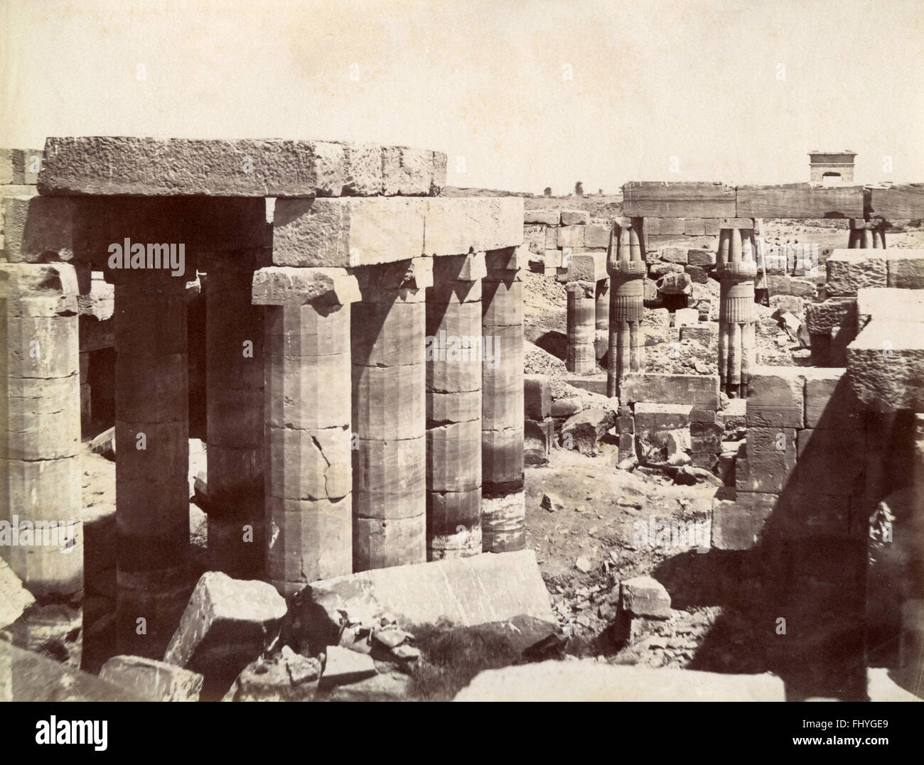 Templo de Amón en Luxor, Egipto Foto de stock