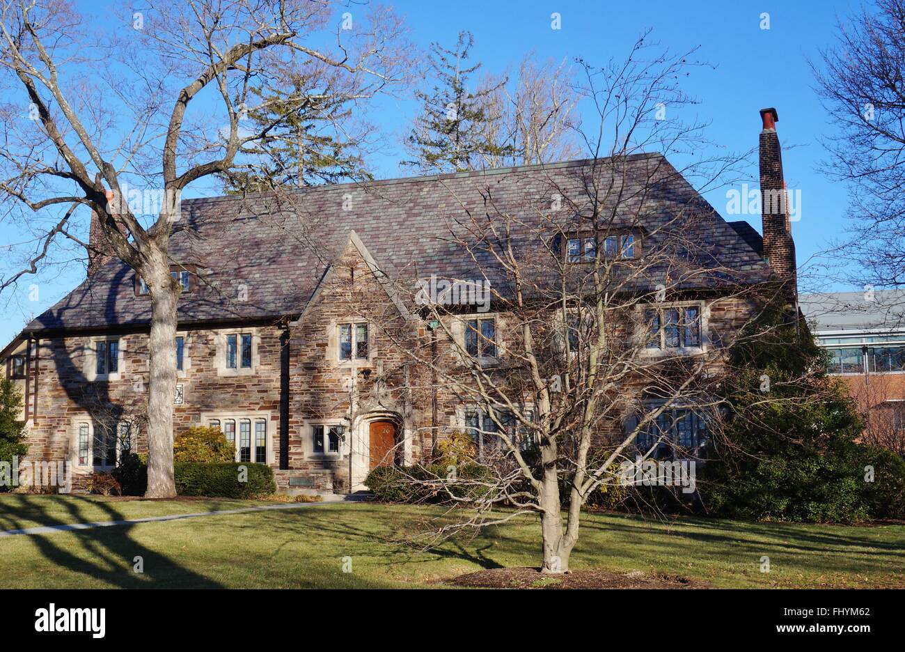 Marcar Lodge, hogar del Centro de Finanzas Bendheim en el campus de la Universidad de Princeton Foto de stock