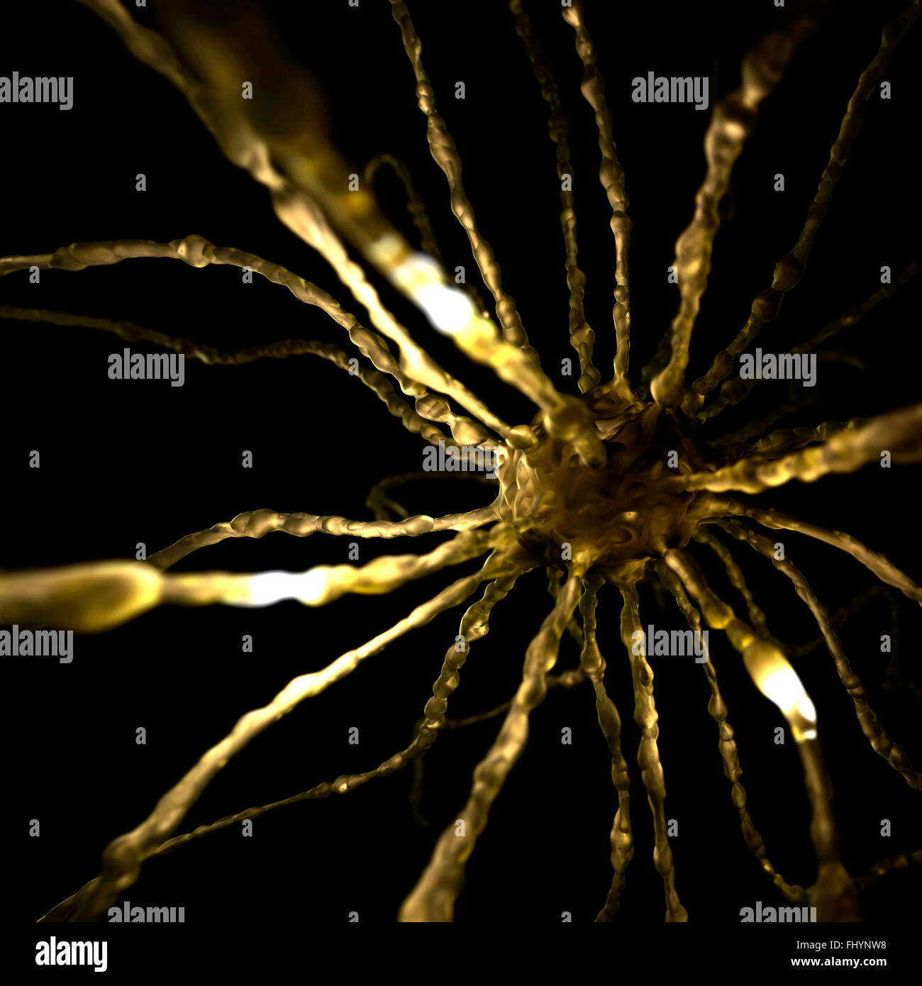 Las células nerviosas, la ilustración. Foto de stock