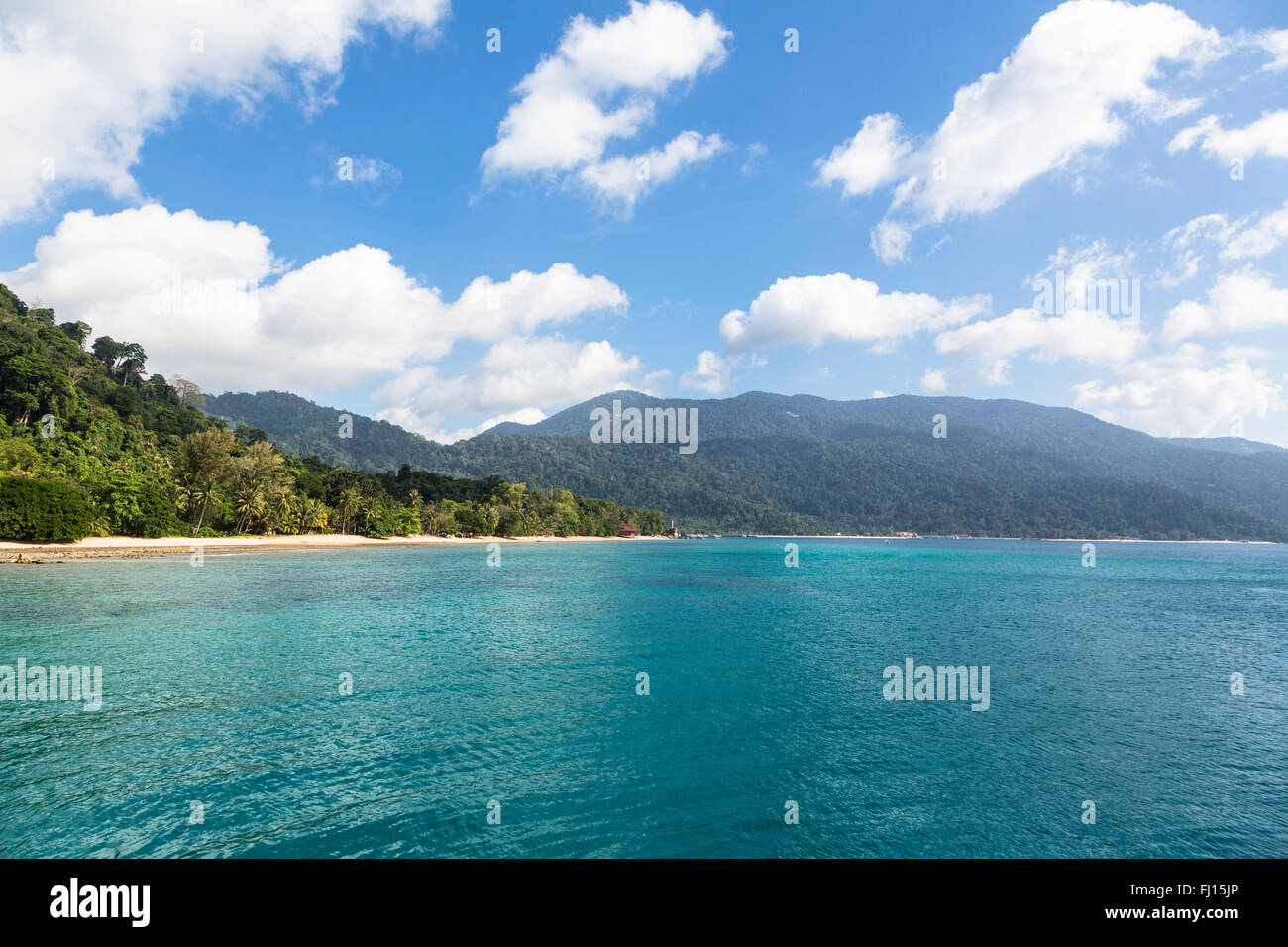 La isla de Tioman es un sorprendente isla tropical en la costa oriental de la península de Malasia. Foto de stock