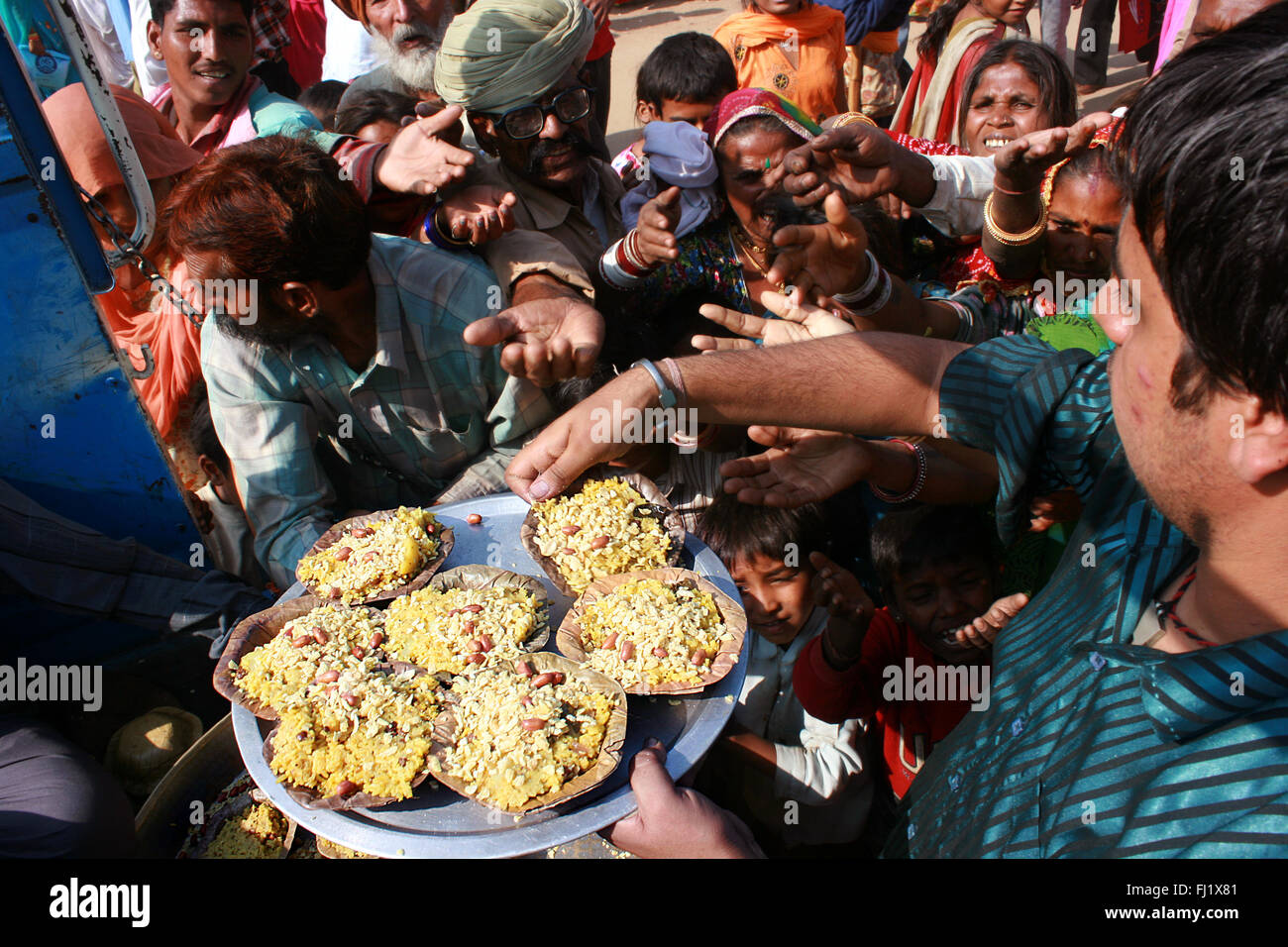 Pushkar mela feria de camellos , la gente , la atmósfera y la escena en la calle Foto de stock