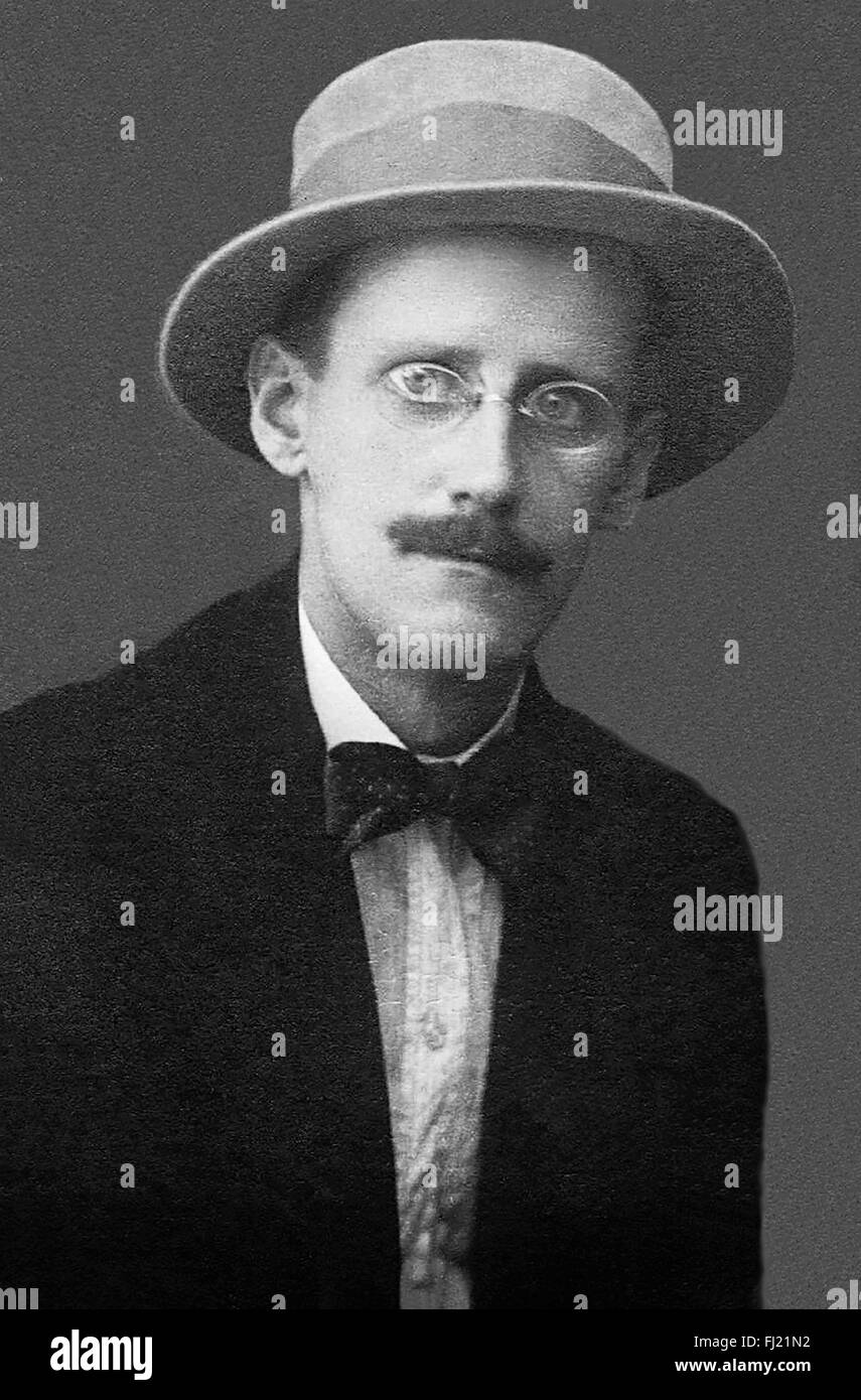 James Joyce. Retrato del escritor irlandés, abril de 2010 Foto de stock