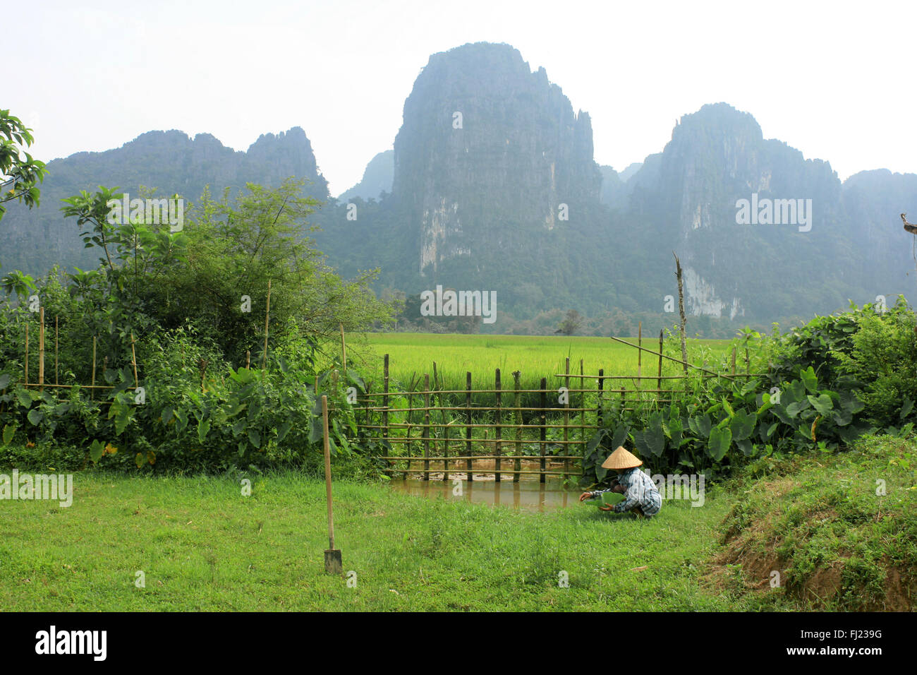 Laos fotos de personas y paisajes Foto de stock