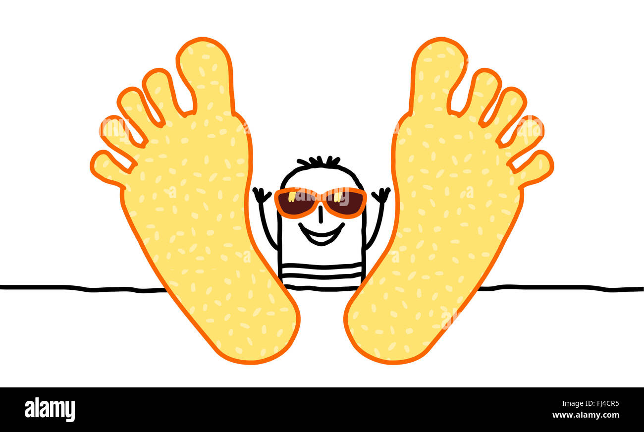 Pies en caricatura Imágenes recortadas de stock Alamy