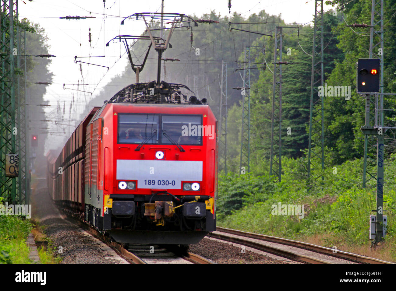El transporte ferroviario de mercancías, Alemania Foto de stock