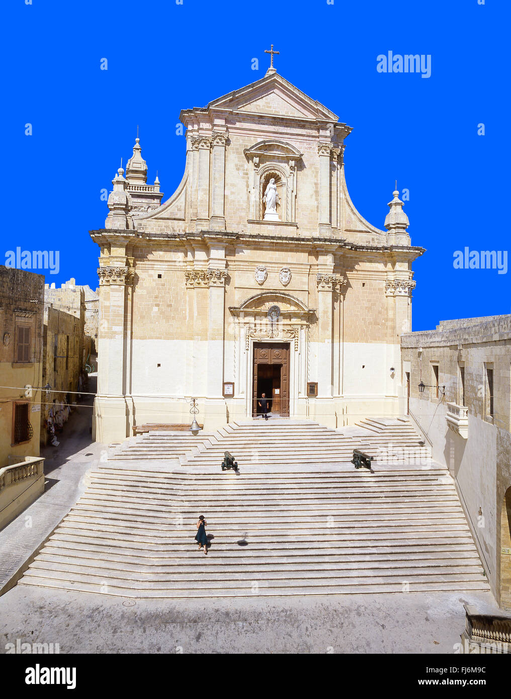 La Catedral de la Asunción, la Ciudadela, Città Victoria, Gozo (Għawdex), Región de Gozo, República de Malta Foto de stock