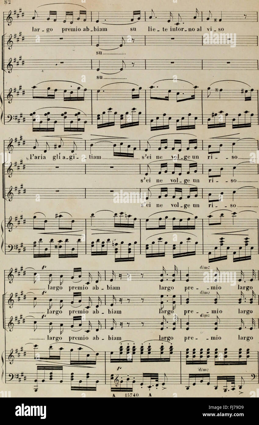 Naida - opera semiseria en 3 parti (1873) Foto de stock