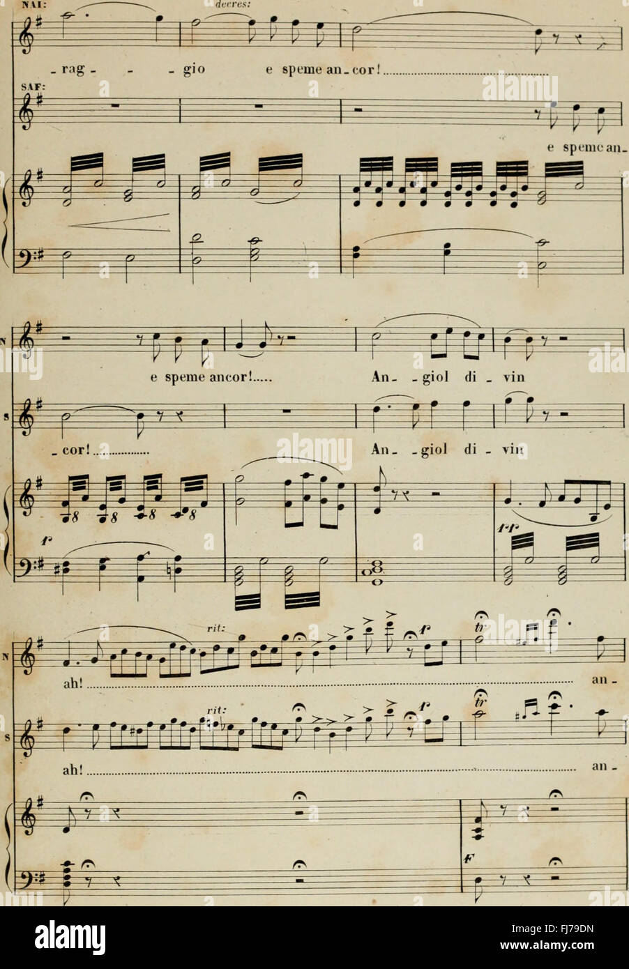 Naida - opera semiseria en 3 parti (1873) Foto de stock