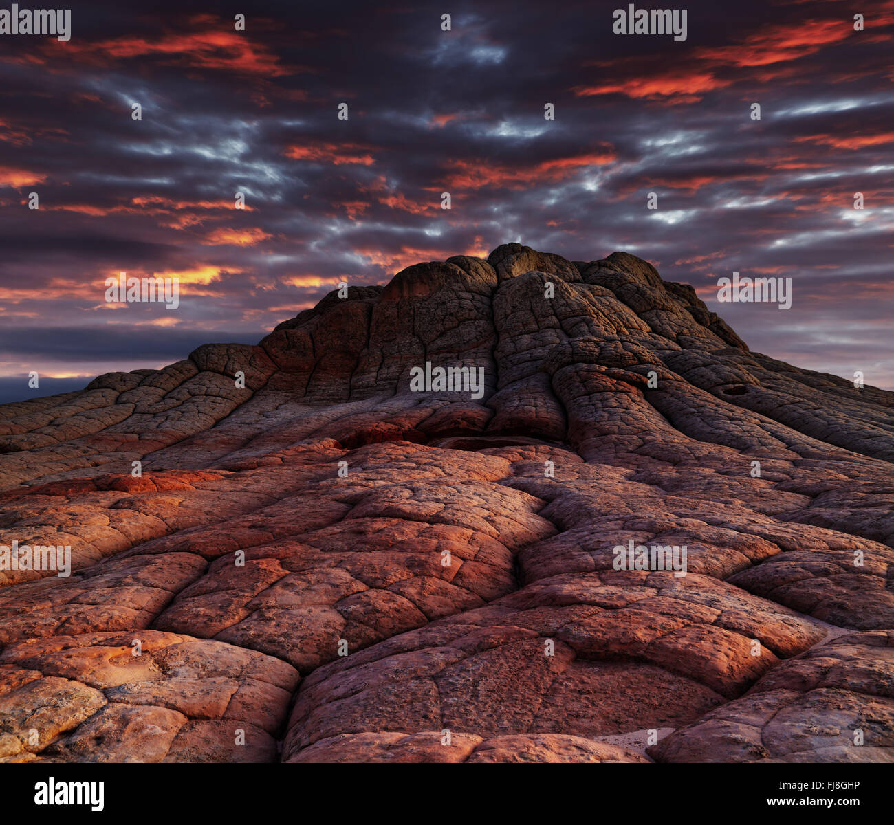Bolsillo blanco formaciones rocosas, Vermilion Cliffs National Monument, Arizona, EE.UU. Foto de stock