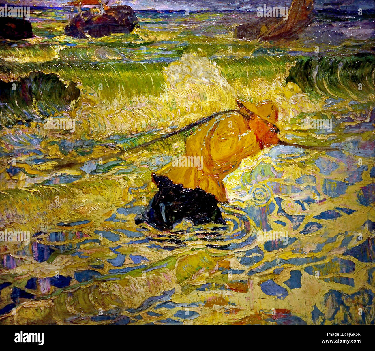Las inundaciones de 1891, Jan Toorop ( Johannes Theodorus ) 1858 - 1928 Indonesia Holandesa simbolismo - Art Nouveau - Pintor Pointillism Holanda Foto de stock