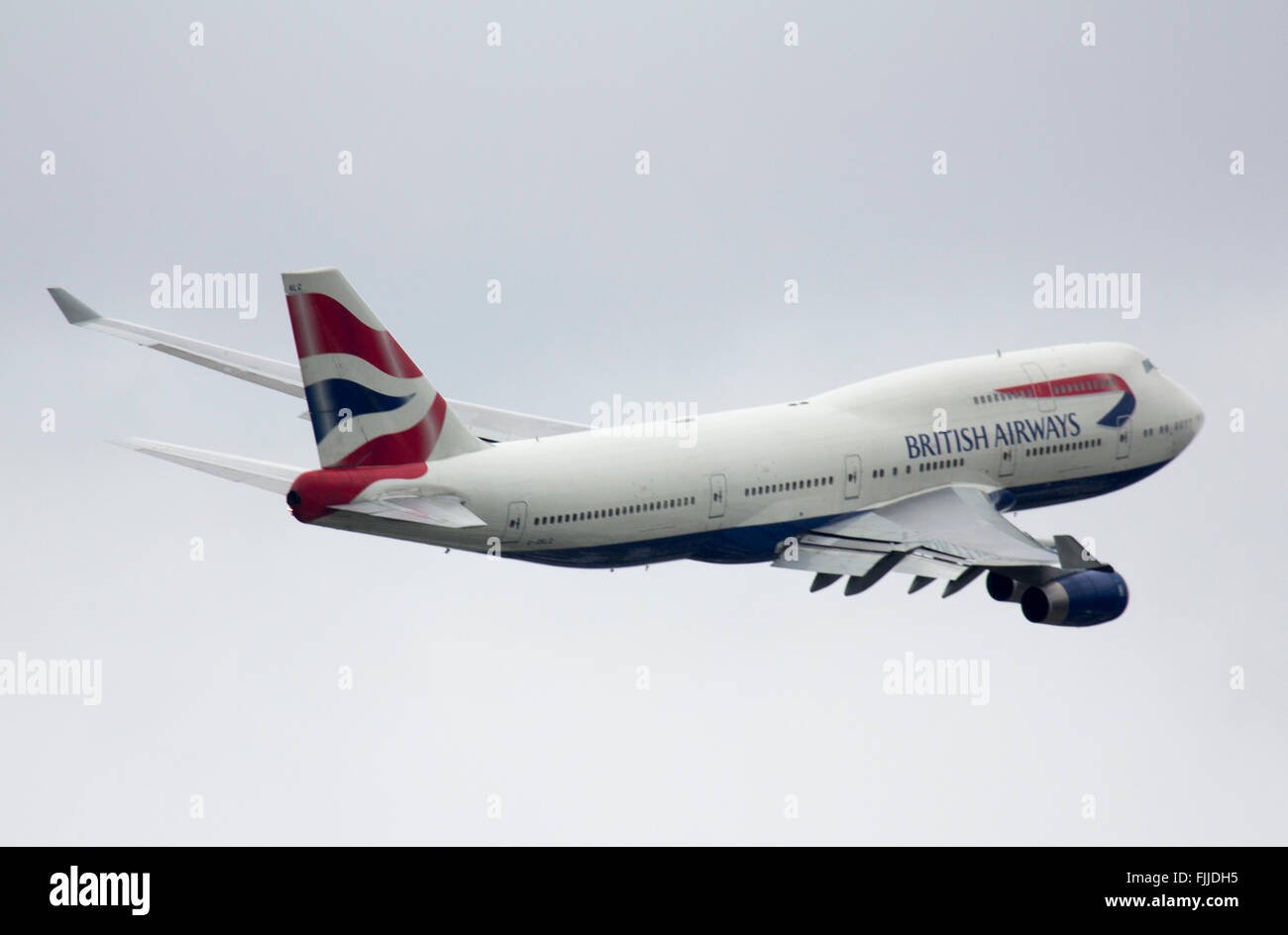 Boeing 747 de British Airways Compañías aéreas que operen en el aeropuerto de Londres Heathrow LHR Foto de stock