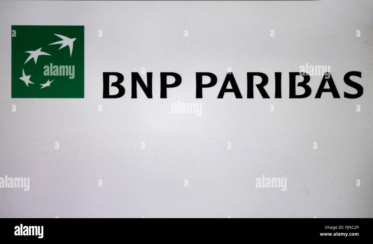 Markenname: "BNP Paribas, Berlín. Foto de stock