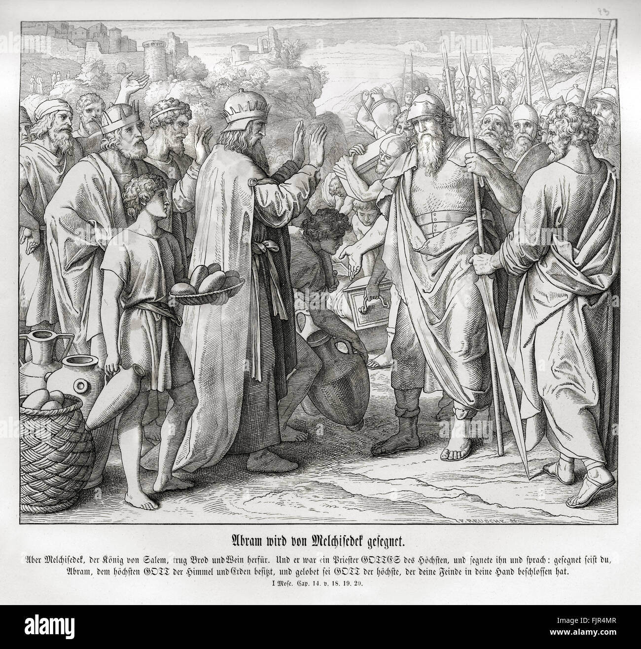 Abraham es bendecido por Melquisedec, Génesis capítulo XIV versículos