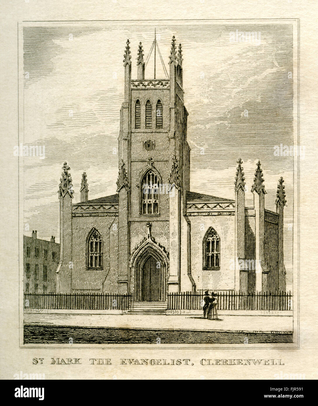Iglesia de San Marcos Evangelista, Clerkenwell, Londres 1835. Foto de stock