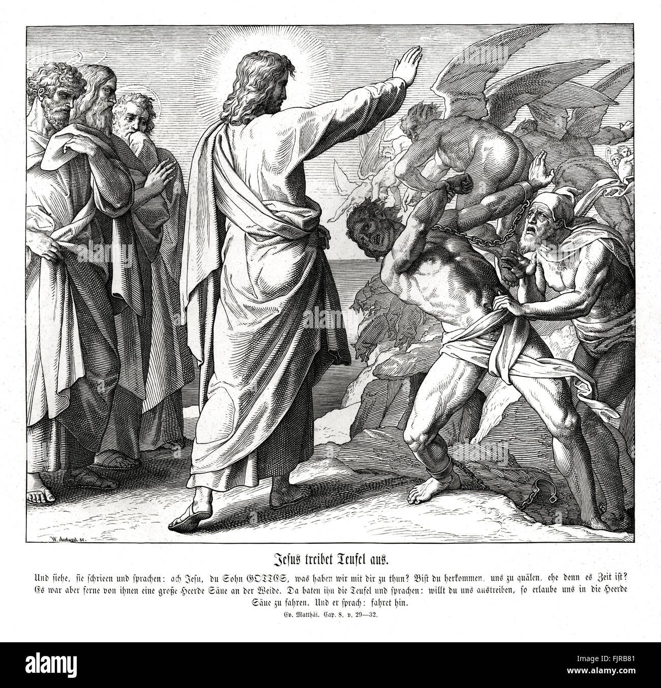 Jesús expulsa los demonios, el Evangelio de Mateo capítulo VIII versículos 29 32 Jesús expulsa los demonios, el Evangelio de Mateo capítulo VIII versículos 29 32