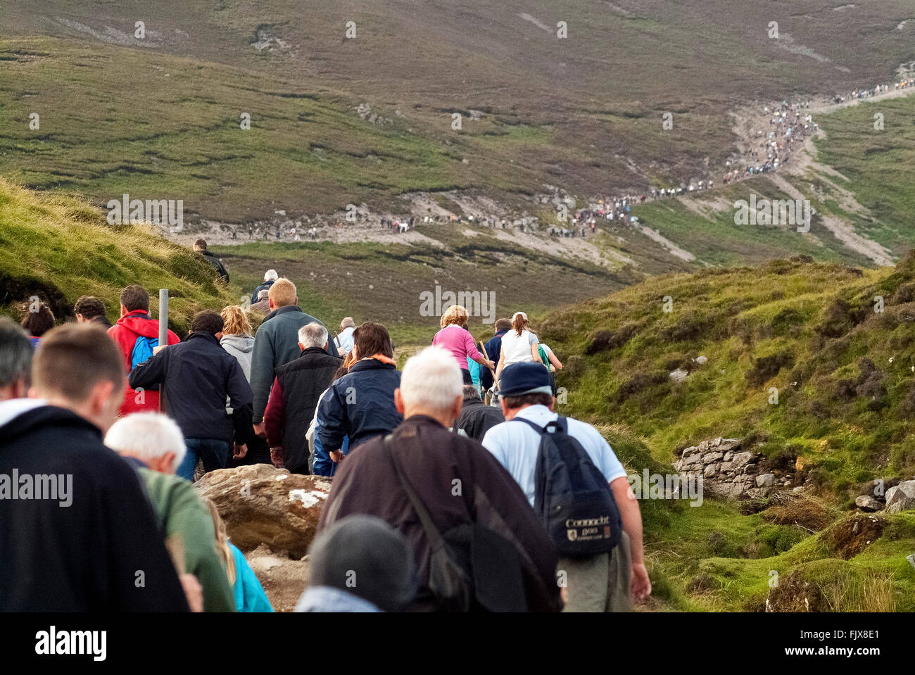 Croagh Patrick huelen mayo Westport Clew Bay Irlanda Foto de stock