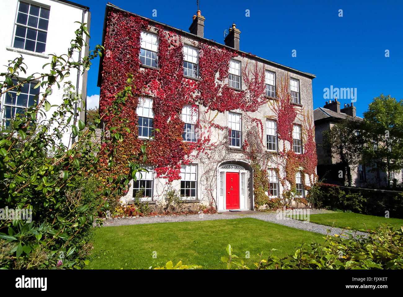 Casas Georgianas Birr Irlanda Offaly Foto de stock