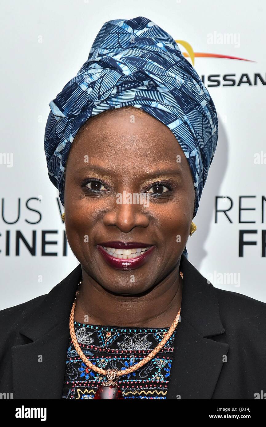 Nueva York, NY, EUA. 3 Mar, 2016. Angelique Kidjo en la terminal de llegadas de VALLE DEL AMOR Estreno en la cita con el cine francés, el Teatro Walter Reade del Lincoln Center, Nueva York, NY El 3 de marzo de 2016. Crédito: Steven Ferdman/Everett Collection/Alamy Live News Foto de stock