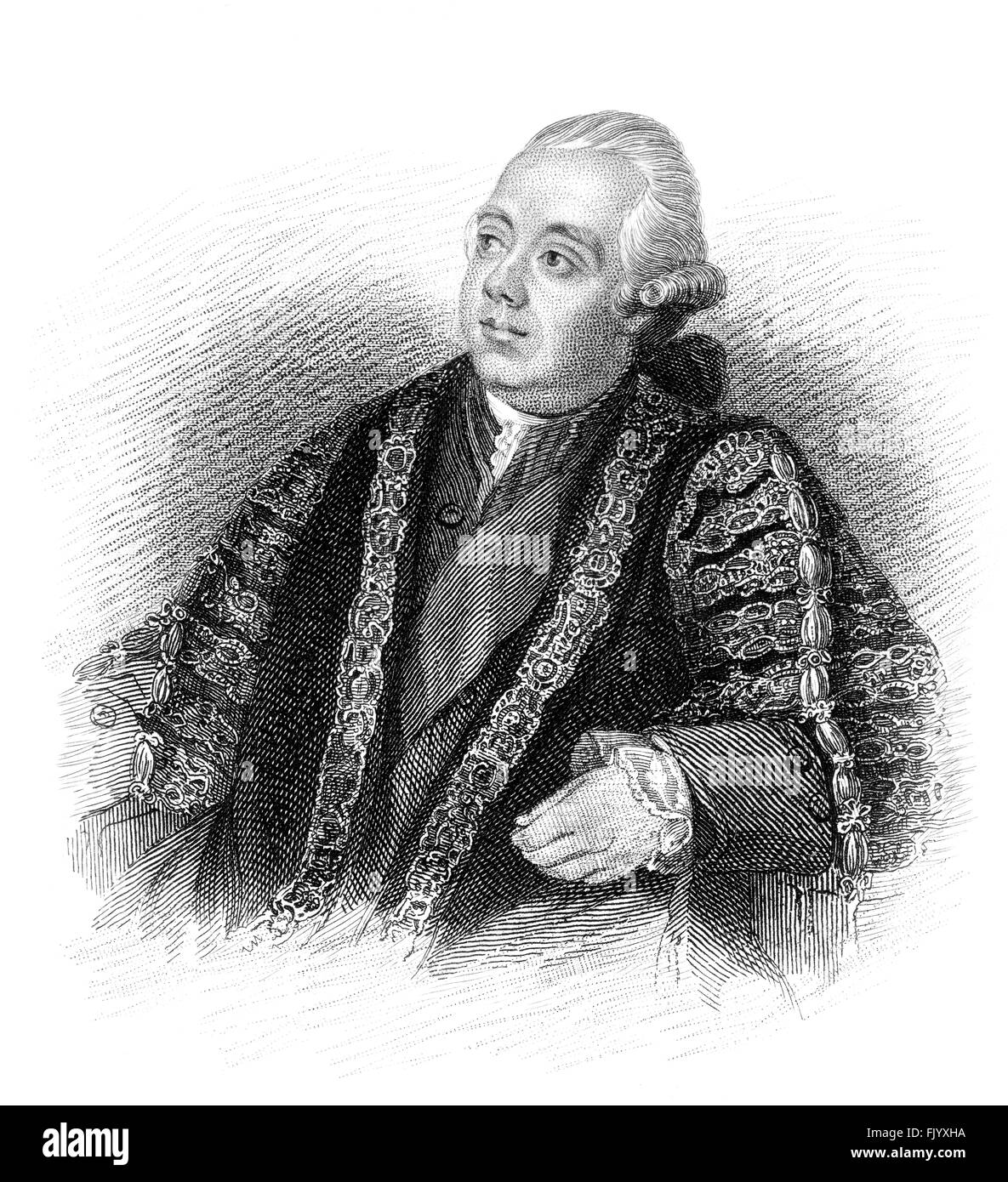 Federico Norte, 2º Conde de Guilford, Lord North, 1732-1792, Primer Ministro de Gran Bretaña de 1770 a 1782 Foto de stock