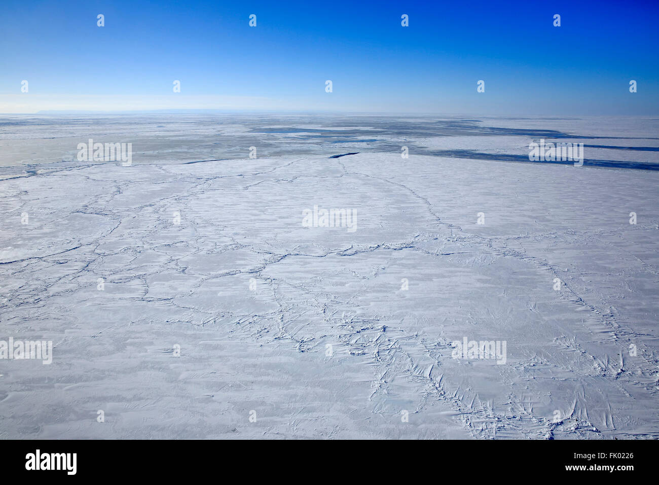Bloques de hielo, en invierno, el Magdalen Islands, Golfo de San Lorenzo, Quebec, Canadá, América del Norte Foto de stock