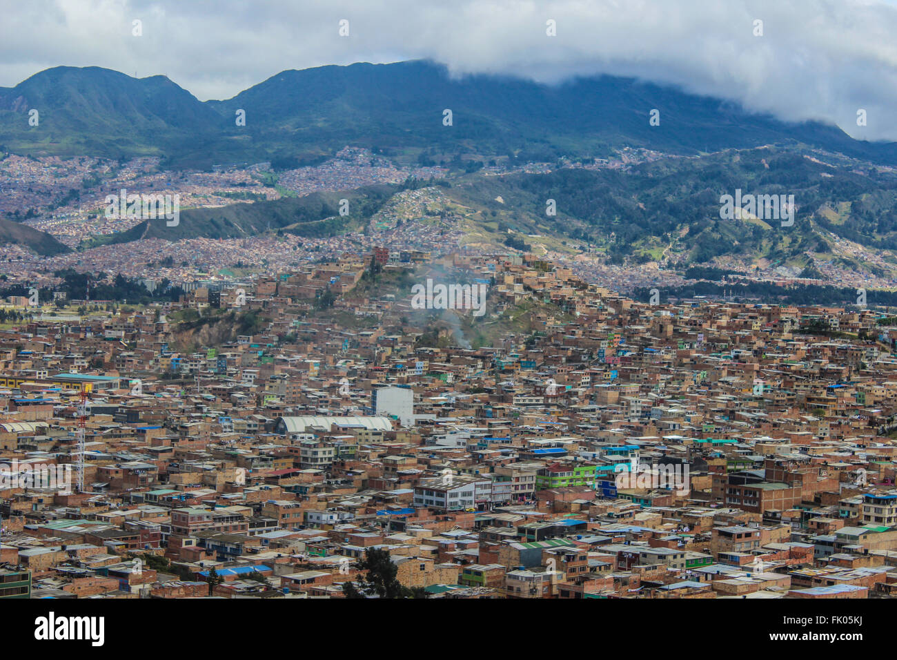 Este es uno de los barrios más importantes y populares en Bogotá, Ciudad Bolívar Foto de stock