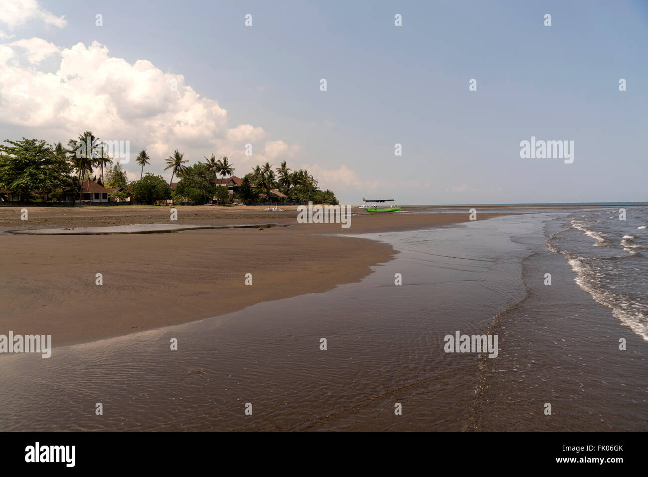 Sandy Beach, Lovina Lovina, Bali, Indonesia Foto de stock