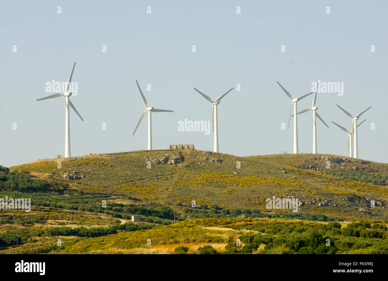 Griechenland, Kreta, Windräder bei Ziros Foto de stock