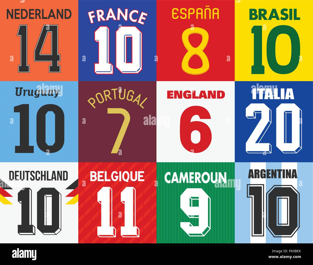 Soccer jersey numbers fotografías e imágenes de alta resolución - Alamy