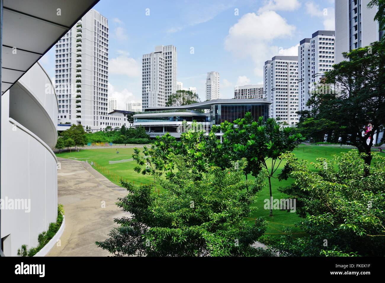 Campus de la Universidad Nacional de Singapur (NUS) Foto de stock