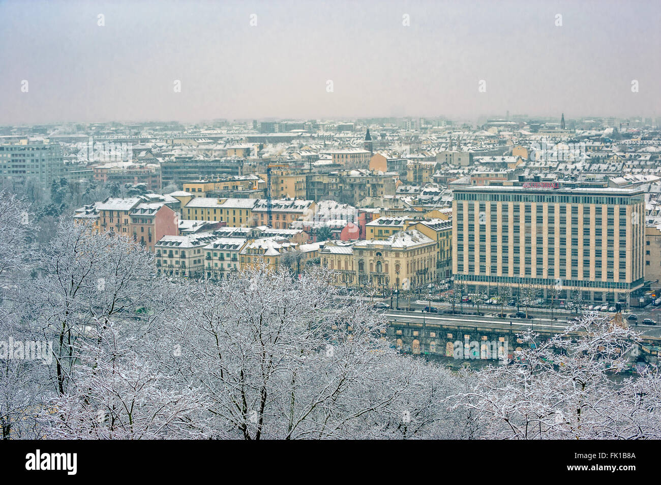 Turín, Italia. 5 de marzo de 2016. Turín Piamonte Italia Panorama con crédito: Realmente fácil Star/Alamy Live News Foto de stock