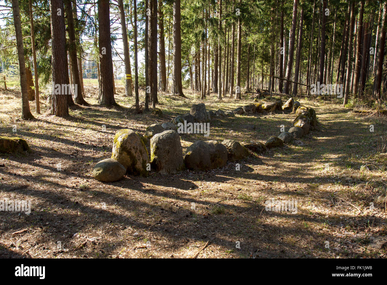Diablo - barco antiguo lugar de entierro en Letonia Foto de stock