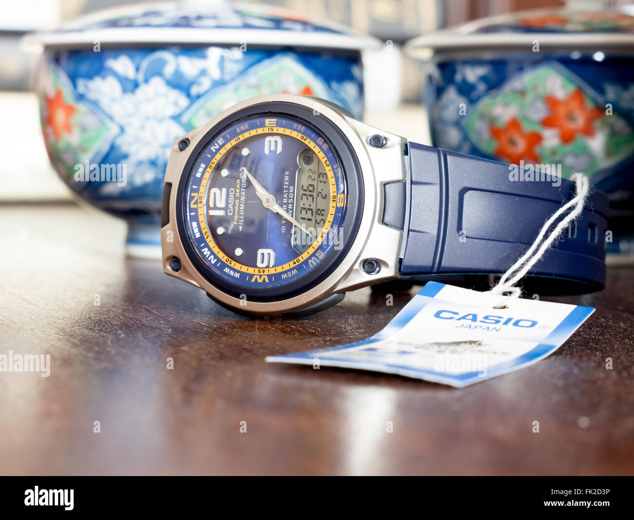 GOMEL, BIELORRUSIA - Febrero 13, 2016: el japonés de relojes Casio de  aparejos de pesca 10 años AW-82-1AVDF la batería. Casio Computer Company  Fotografía de stock - Alamy