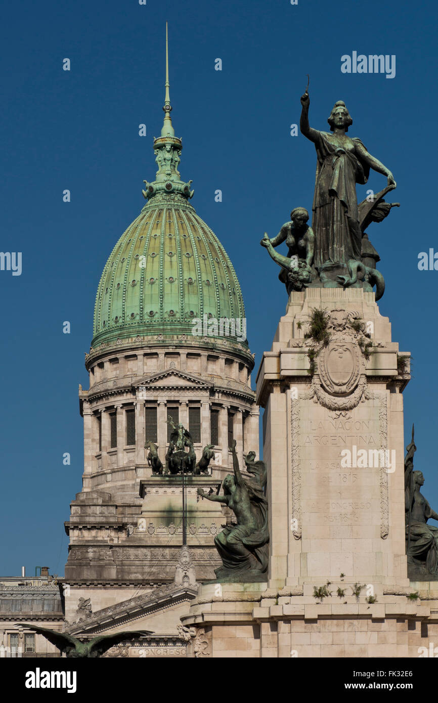 El palacio del congreso nacional de Argentina en buenos aires