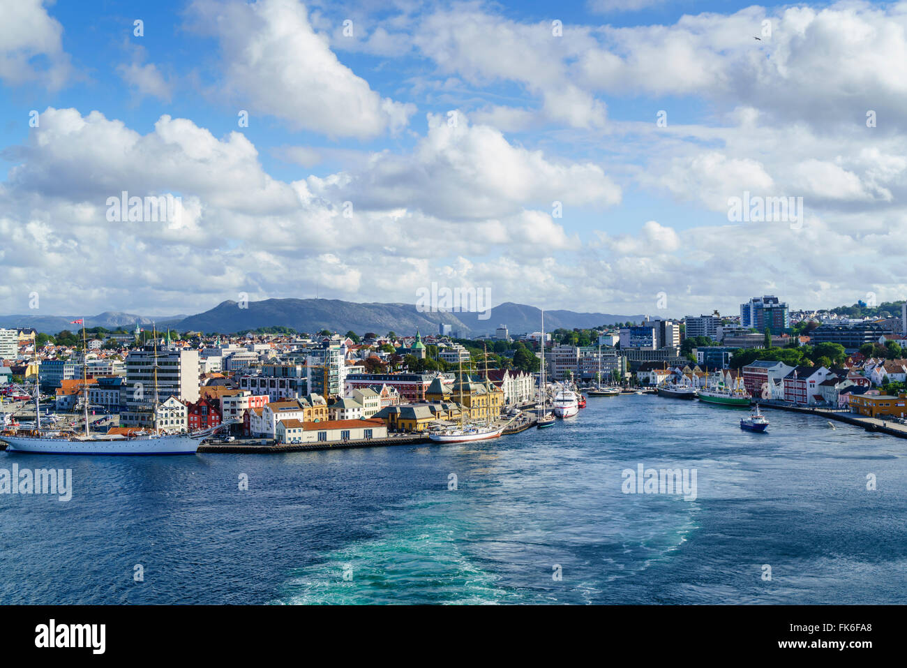El puerto de Stavanger, Noruega, Escandinavia, Europa Foto de stock
