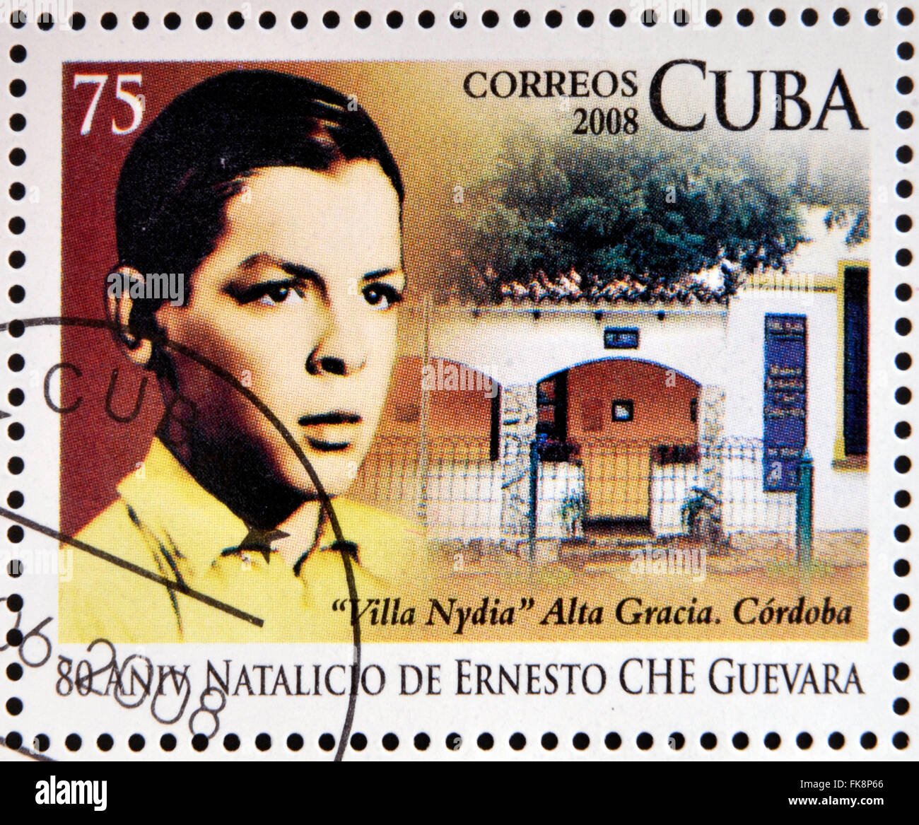 CUBA: circa 2008: Sello impreso en Cuba dedicada al 80º aniversario del ...