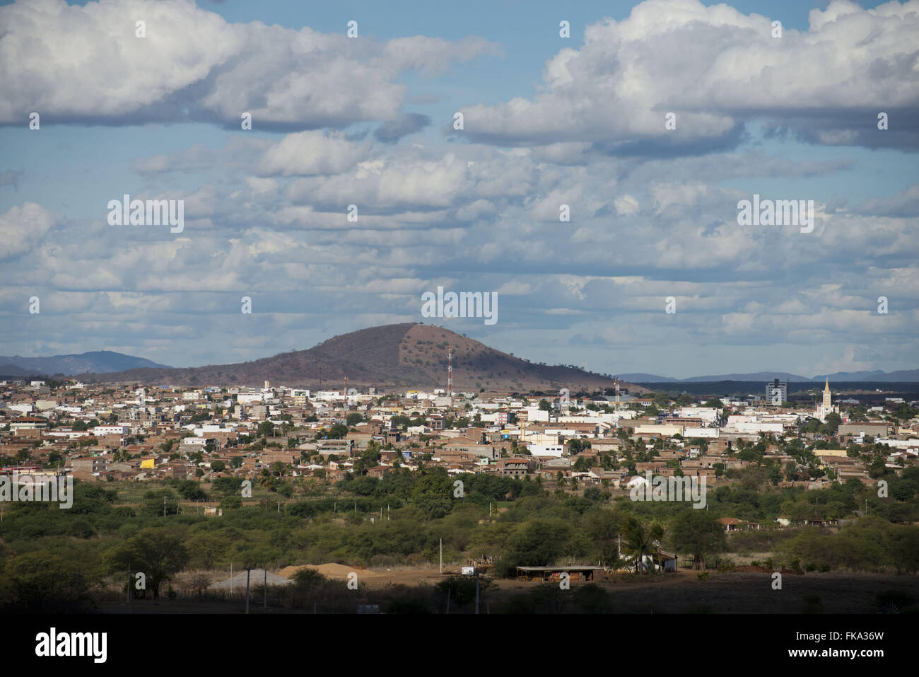 Vista general de la ciudad de Sierra tallados, conocida como la capital de xaxado Foto de stock