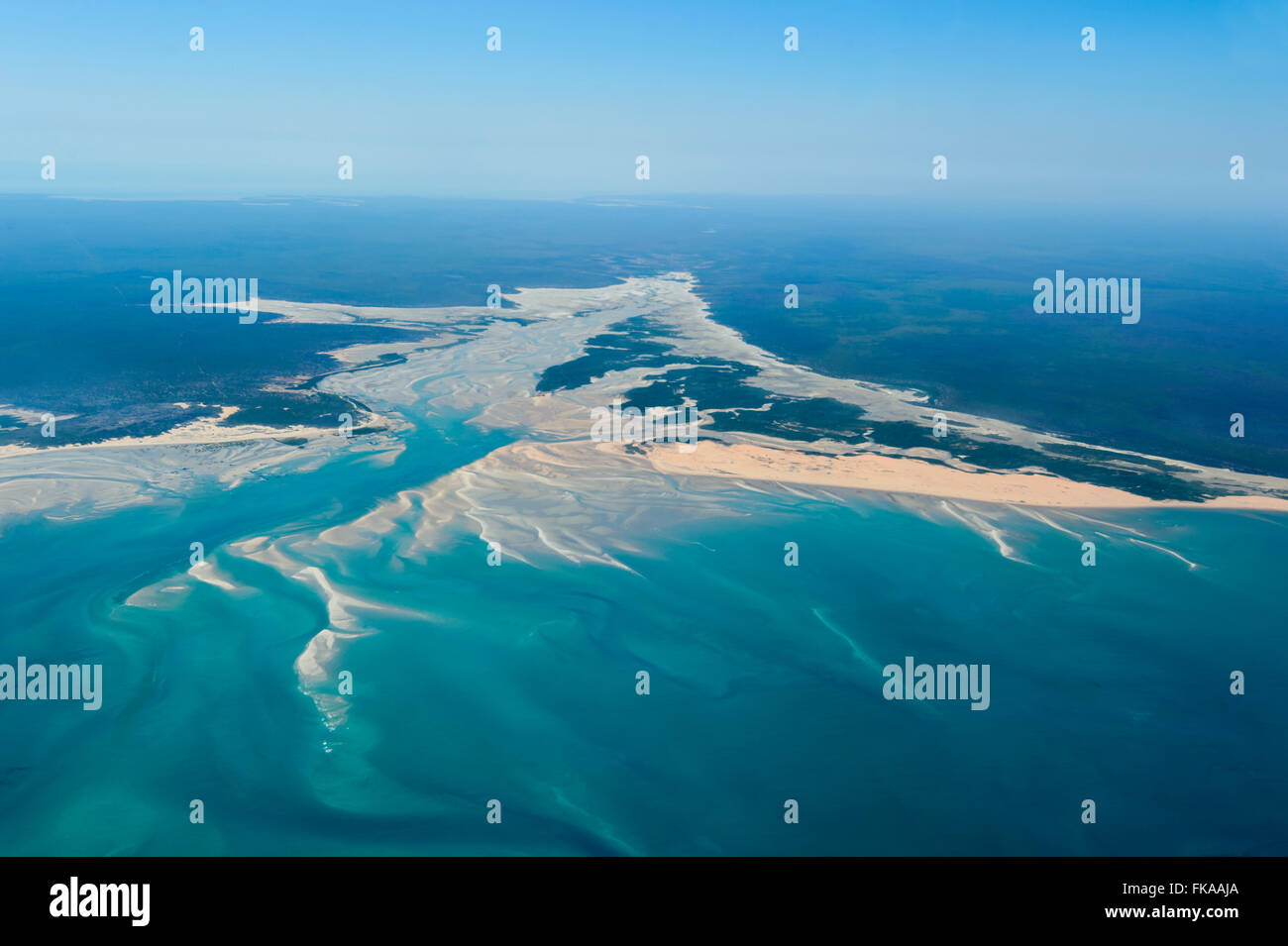 Vista aérea de la costa septentrional de Australia Occidental Foto de stock