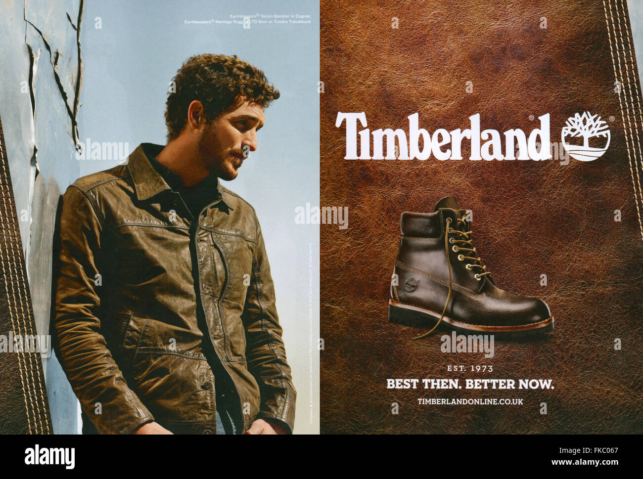 2010s UK Timberland Magazine anuncio Fotografía de stock - Alamy