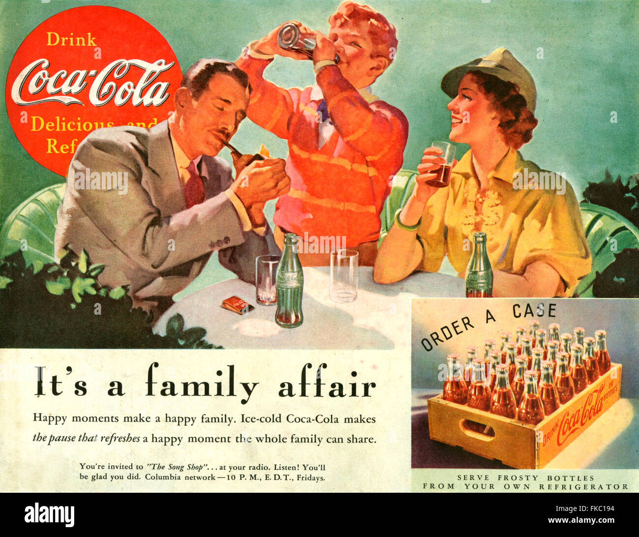 1950 EE.UU. Anuncio Revista Coca-Cola Fotografía de stock - Alamy