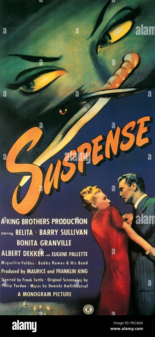1940 EE.UU. película de suspense Poster Foto de stock